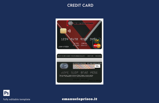 stile verificato Congo Africa Modello della prima mastercard bancaria